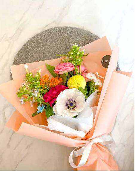 Corporate stage floral installation