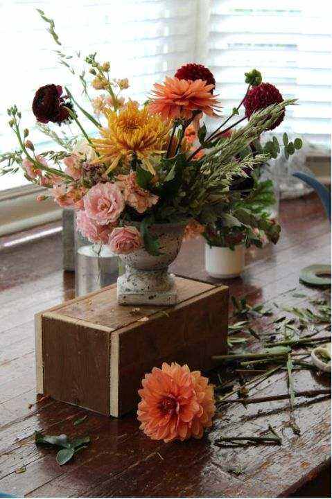 Reception lobby florals